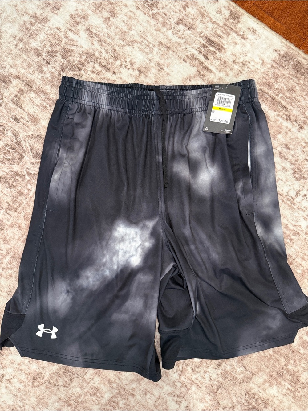 Under Armour Men's Black Athletic Training Shorts with Subtle Logo